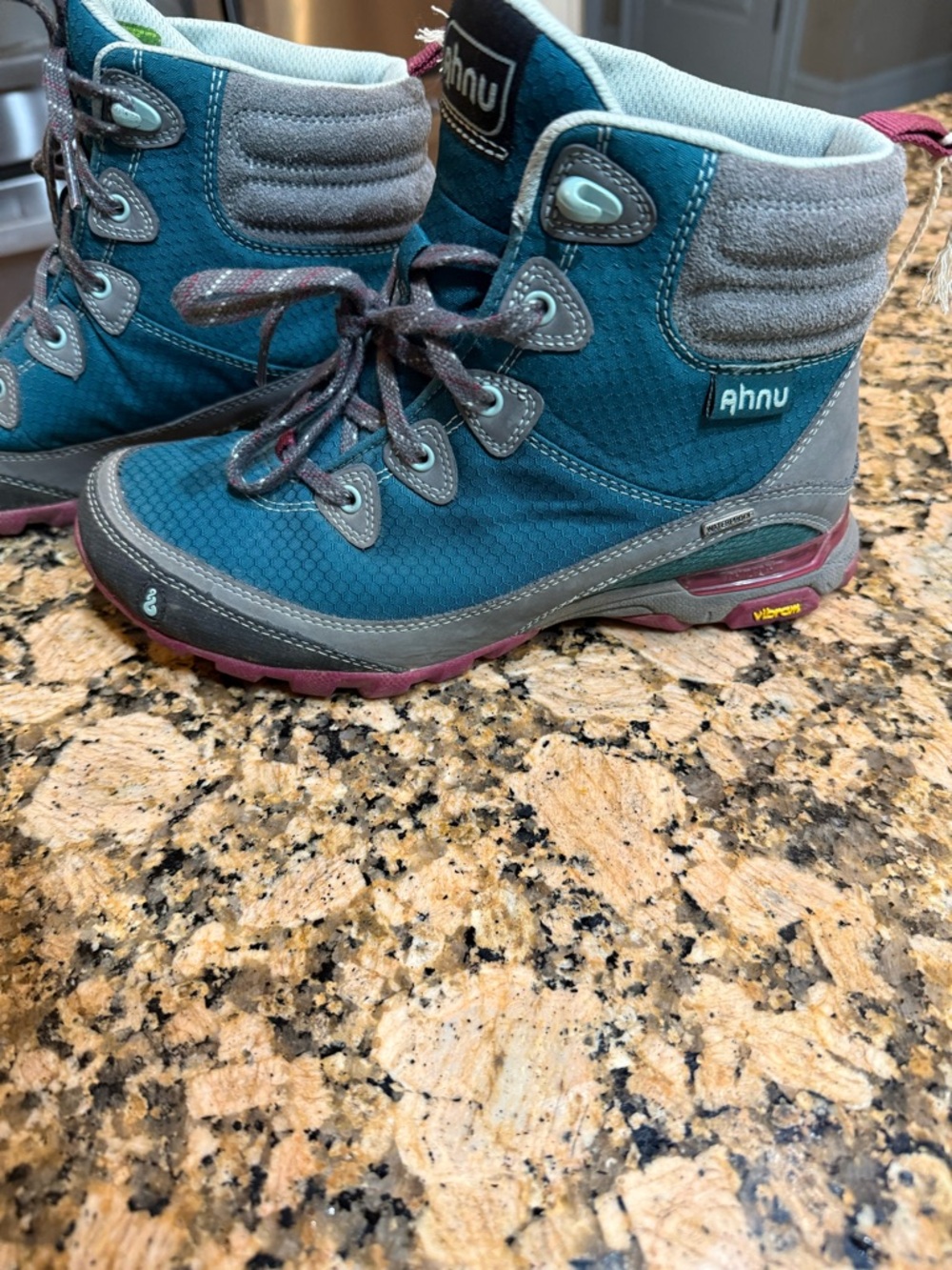 Ahnu Teal and Gray Outdoor Boots size 6 ladies - Picture 9 of 12